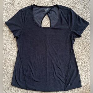 Old Navy Black Breathe ON Keyhole-Back Performance Tee